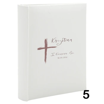 Album komunijny wsuwany na 100 zdjęć 15x21 personalizowany 5 wzorów